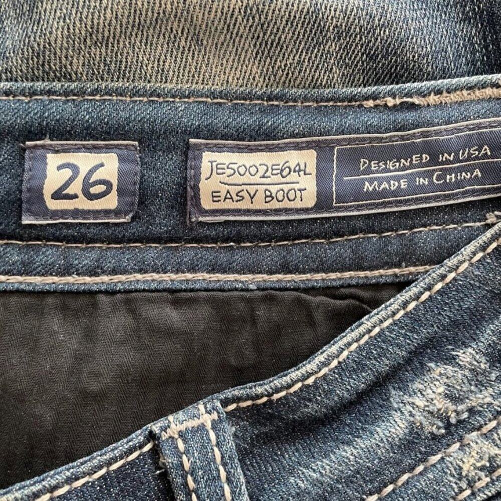 Vintage y2k Miss Me Easy Boot Jeans Sz 26 - Picture 5 of 12